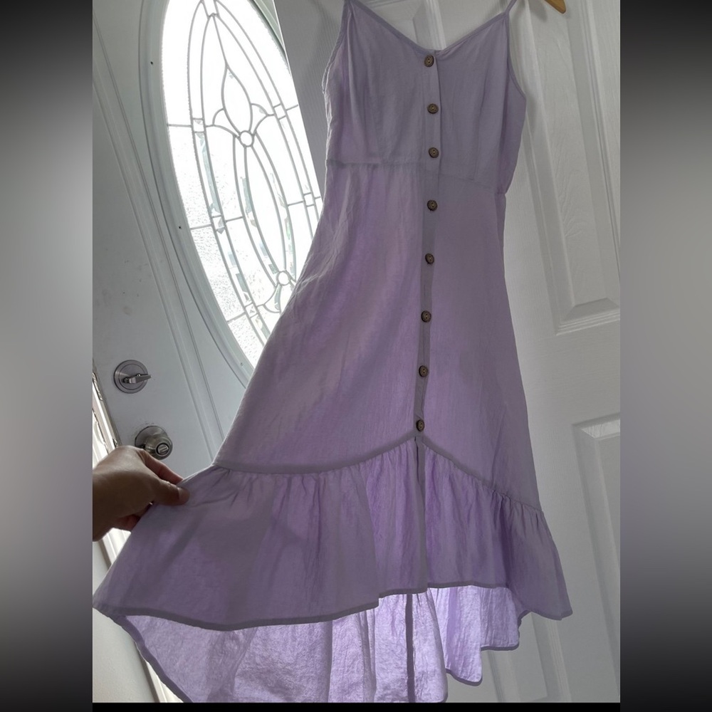 Button Front Tank Dress | S | lilac
